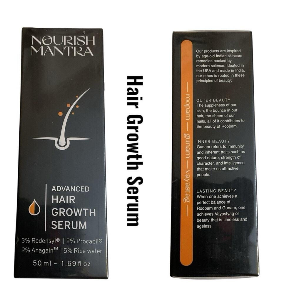 Nourish Mantra Hair Serum 50ml Redensyl Procapil Rice Water 1.69 fl oz